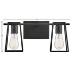 Hinkley Lighting 5162BK Black Two Light Vanity Image 3