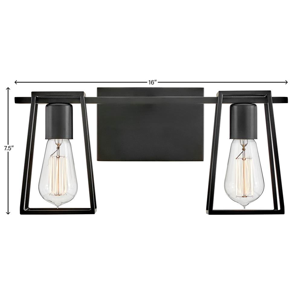 Hinkley Lighting 5162BK Black Two Light Vanity Image 3