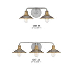 Hinkley Lighting 5293AN Antique Nickel Three Light Vanity Image 2