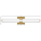 Hinkley Lighting 53062LCB Lacquered Brass Medium Led Vanity Image 3
