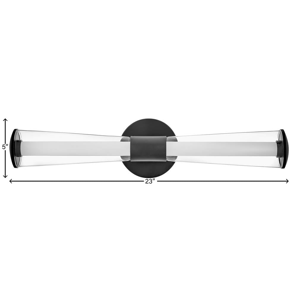 Hinkley Lighting 53102BK Black Medium Led Vanity Image 3