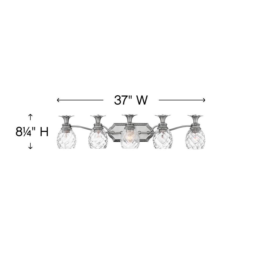 Hinkley Lighting Plantation Five Light Vanity