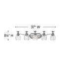 Hinkley Lighting Plantation Five Light Vanity