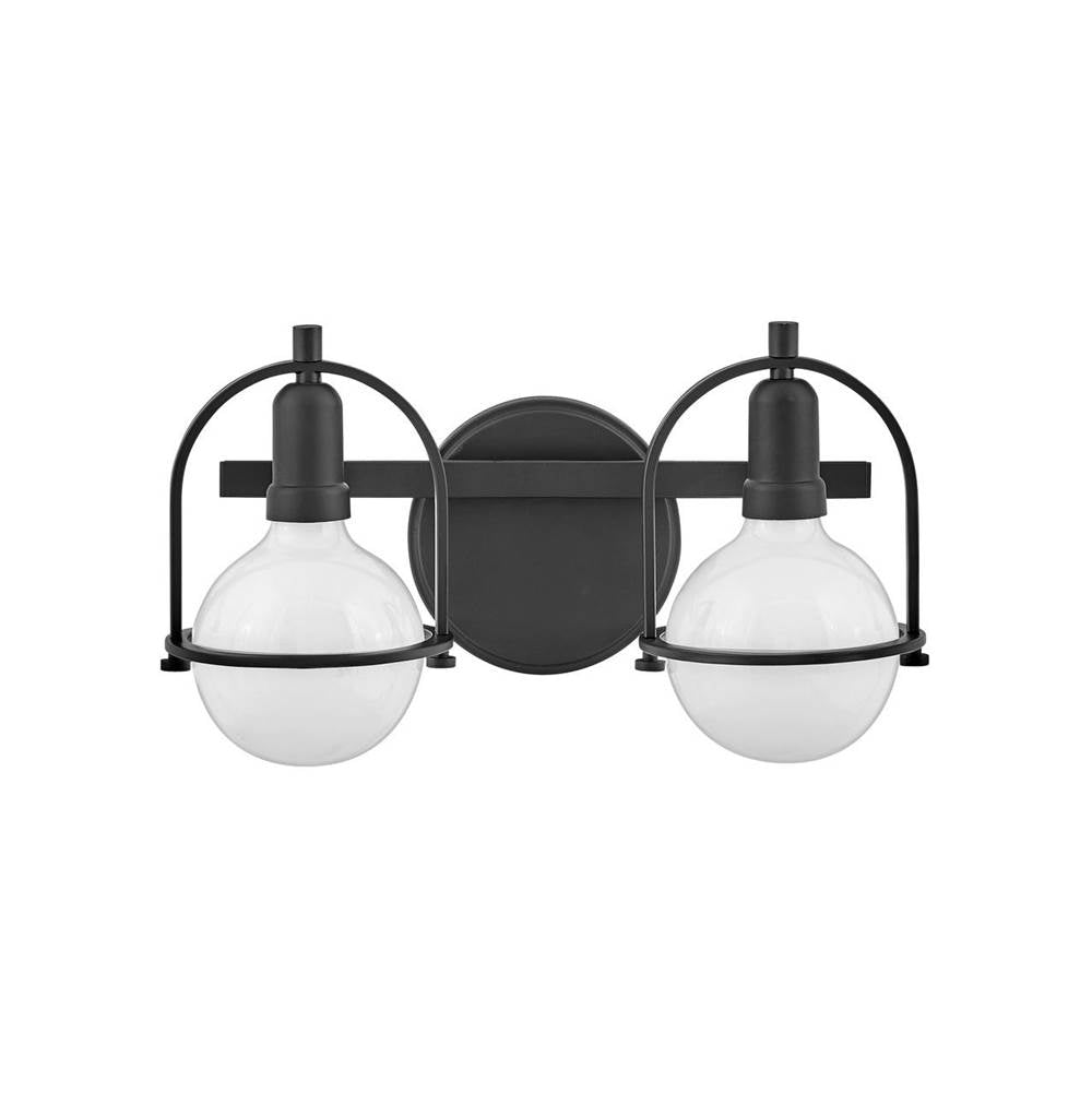 Hinkley Lighting 53772BK Black Two Light Vanity Image 1