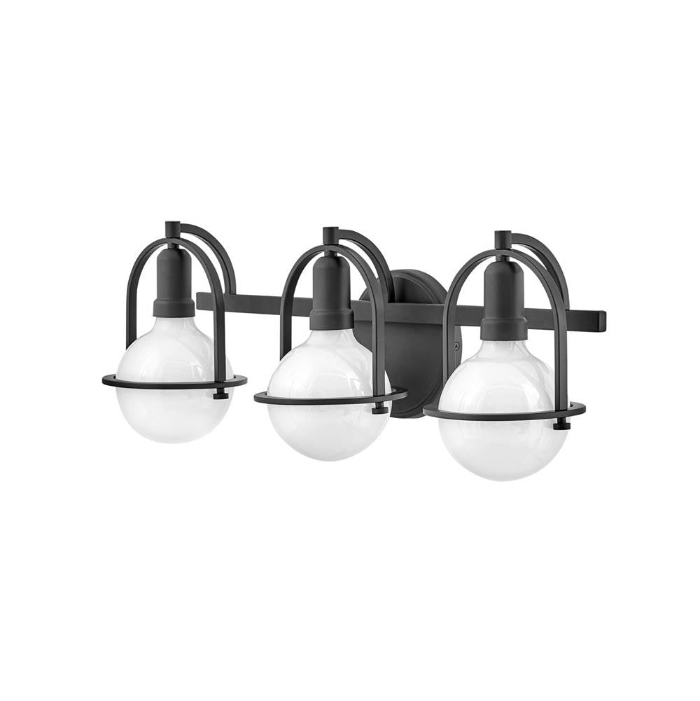 Hinkley Lighting 53773BK Black Three Light Vanity Image 3