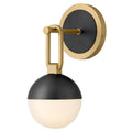 Hinkley Lighting 54560LCB-BK Lacquered Brass Medium Single Light Sconce Image 1