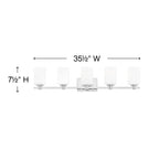 Hinkley Lighting Karlie Five Light Vanity