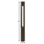 Hinkley Lighting 55601BZ Bronze Atlantis Round Large 120v Bollard Image 2