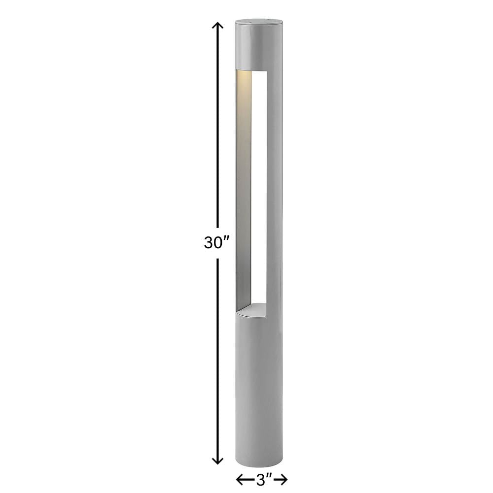 Hinkley Lighting 55601TT Titanium Atlantis Round Large 120v Bollard Image 2