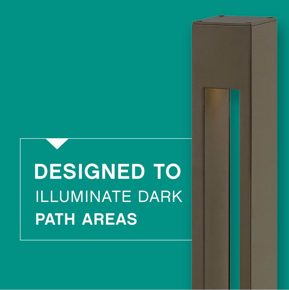 Hinkley Lighting 55602BZ Bronze Atlantis Square Large 120v Bollard Image 4