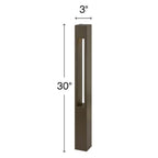 Hinkley Lighting 55602BZ Bronze Atlantis Square Large 120v Bollard Image 2