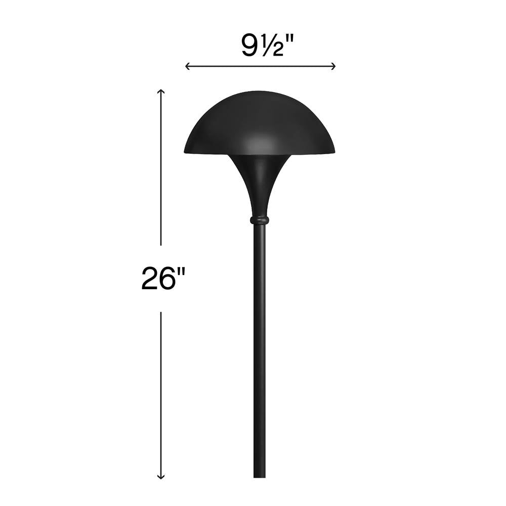 Hinkley Lighting 56000BK Black Mushroom Path Light 120v Image 2