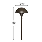 Hinkley Lighting 56000BZ Bronze Mushroom Path Light 120v Image 2
