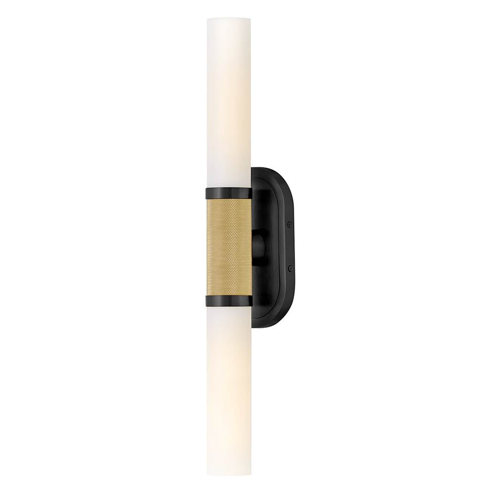 Hinkley Lighting 56882LCB-BK Lacquered Brass Large Two Light Sconce Image 1