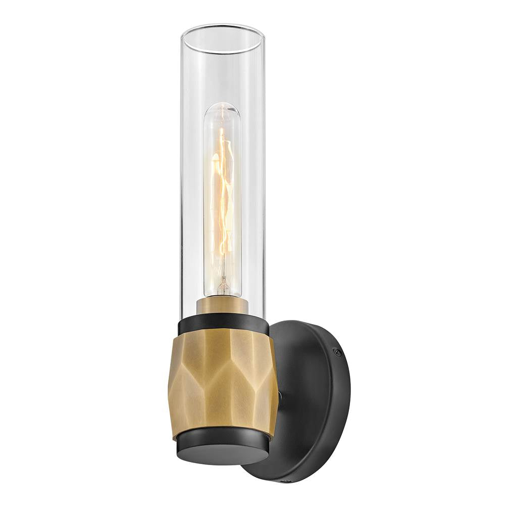 Hinkley Lighting 57080BK-HB Black,Heritage Brass Single Light Vanity Image 8