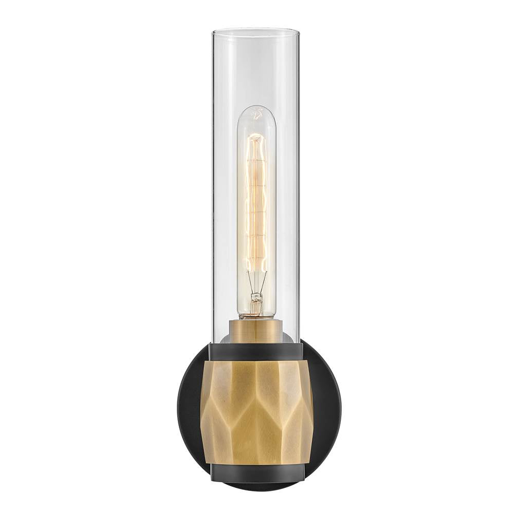 Hinkley Lighting 57080BK-HB Black,Heritage Brass Single Light Vanity Image 7