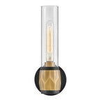 Hinkley Lighting 57080BK-HB Black,Heritage Brass Single Light Vanity Image 7