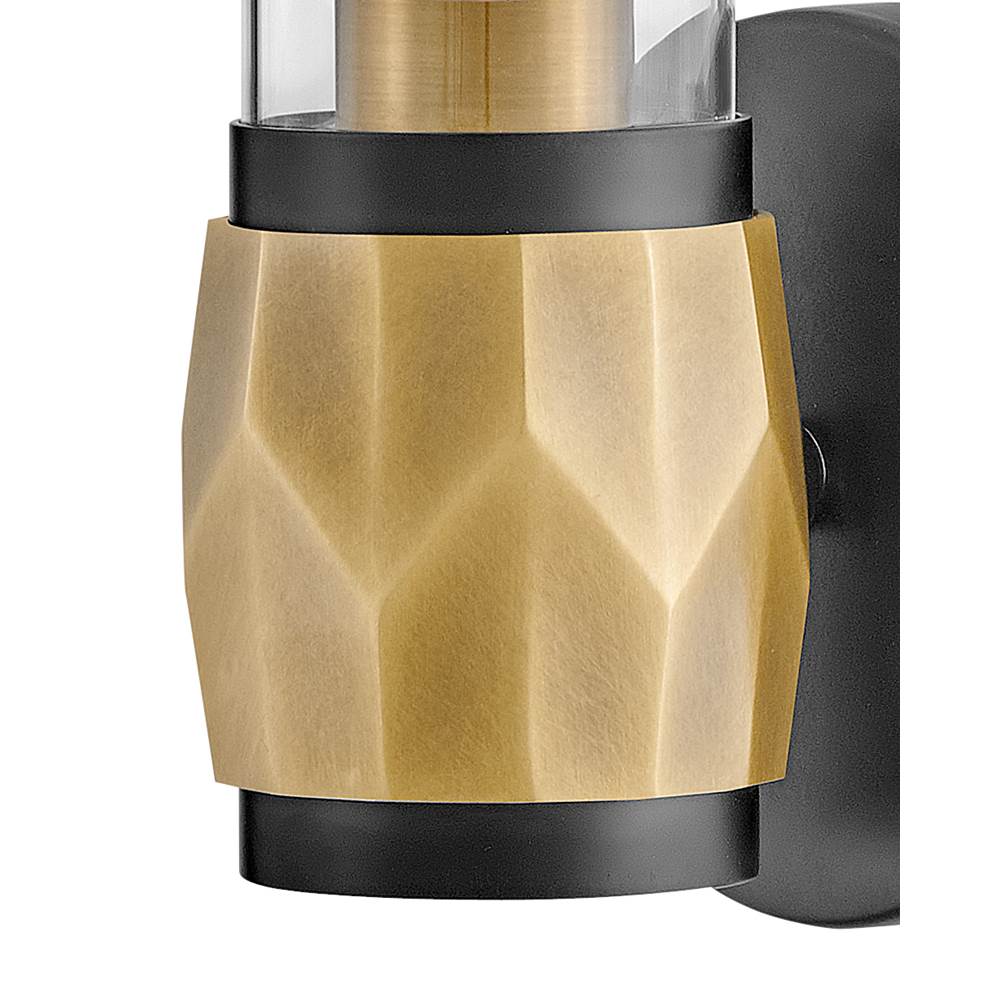 Hinkley Lighting 57080BK-HB Black,Heritage Brass Single Light Vanity Image 5
