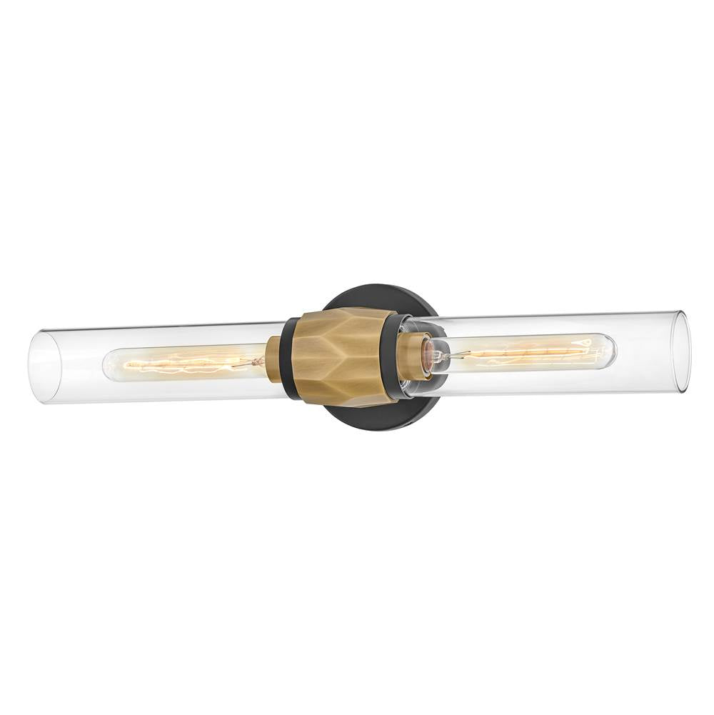 Hinkley Lighting 57082BK-HB Black,Heritage Brass Two Light Vanity Image 7