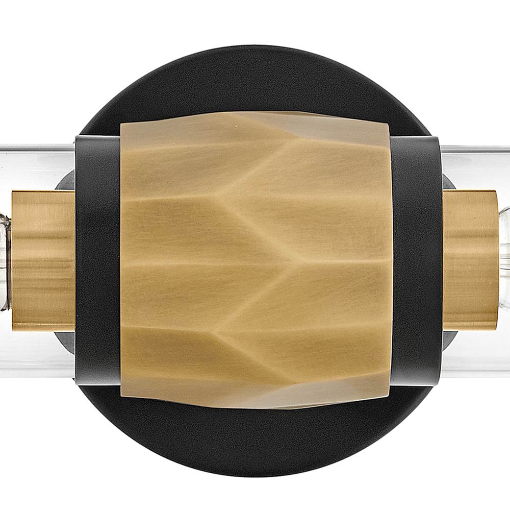 Hinkley Lighting 57082BK-HB Black,Heritage Brass Two Light Vanity Image 4