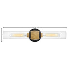 Hinkley Lighting 57082BK-HB Black,Heritage Brass Two Light Vanity Image 2