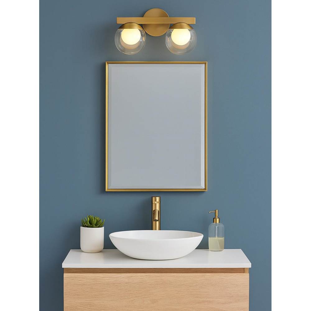 Hinkley Lighting 57442LCB-LL Lacquered Brass Small Two Light Vanity Image 4