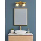 Hinkley Lighting 57442LCB-LL Lacquered Brass Small Two Light Vanity Image 4