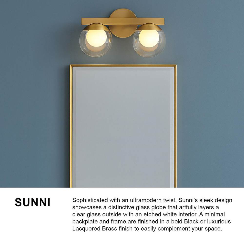 Hinkley Lighting 57442LCB-LL Lacquered Brass Small Two Light Vanity Image 3