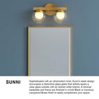 Hinkley Lighting 57442LCB-LL Lacquered Brass Small Two Light Vanity Image 3