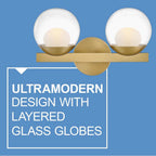 Hinkley Lighting 57442LCB-LL Lacquered Brass Small Two Light Vanity Image 2