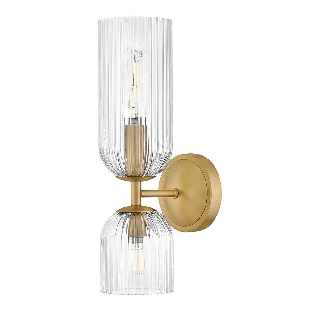 Hinkley Lighting 57472LCB Lacquered Brass Medium Two Light Sconce Image 1