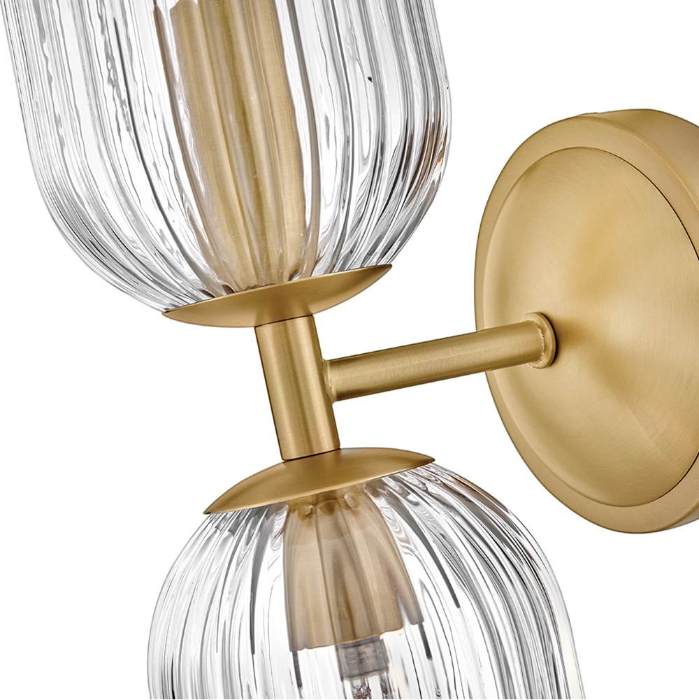 Hinkley Lighting 57472LCB Lacquered Brass Medium Two Light Sconce Image 5