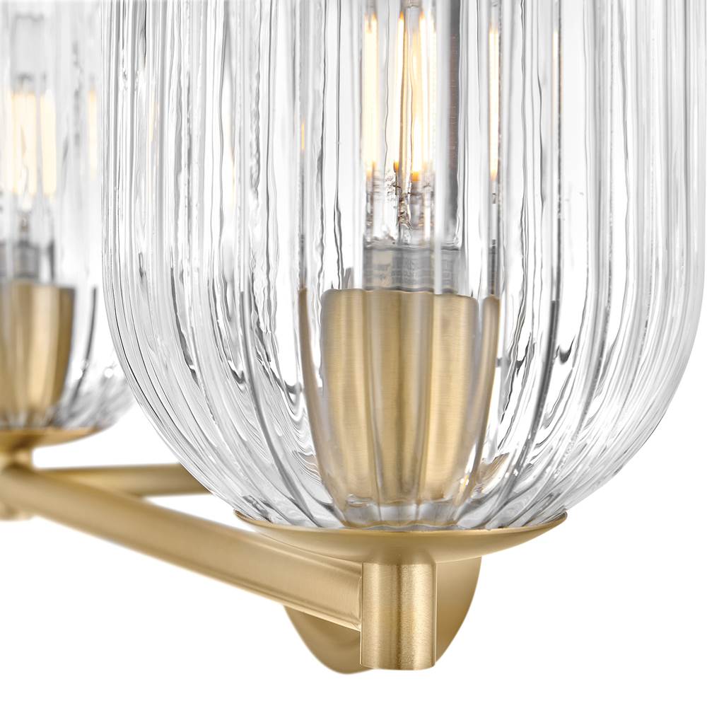 Hinkley Lighting 57473LCB Lacquered Brass Medium Three Light Vanity Image 5