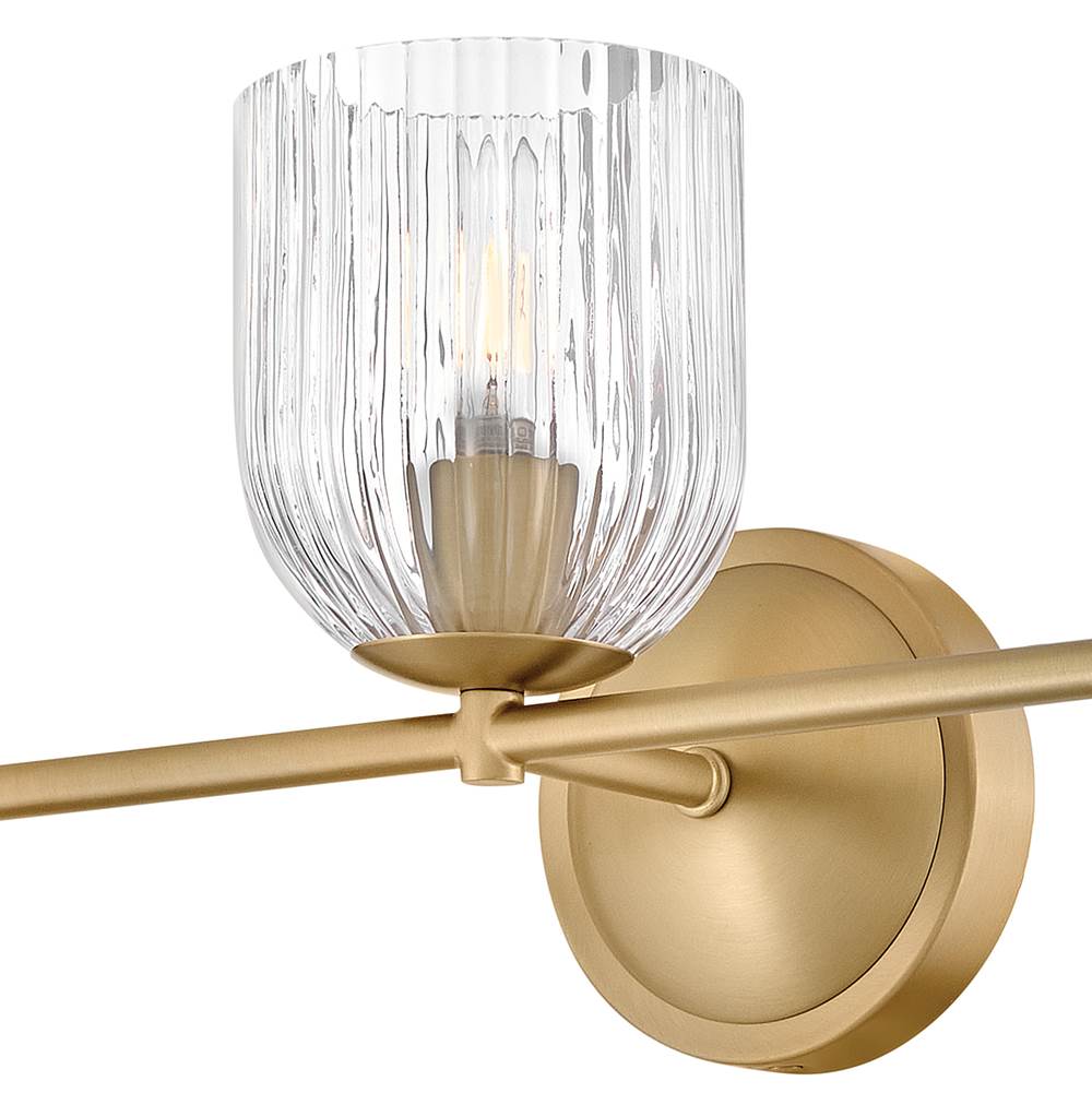 Hinkley Lighting 57473LCB Lacquered Brass Medium Three Light Vanity Image 4