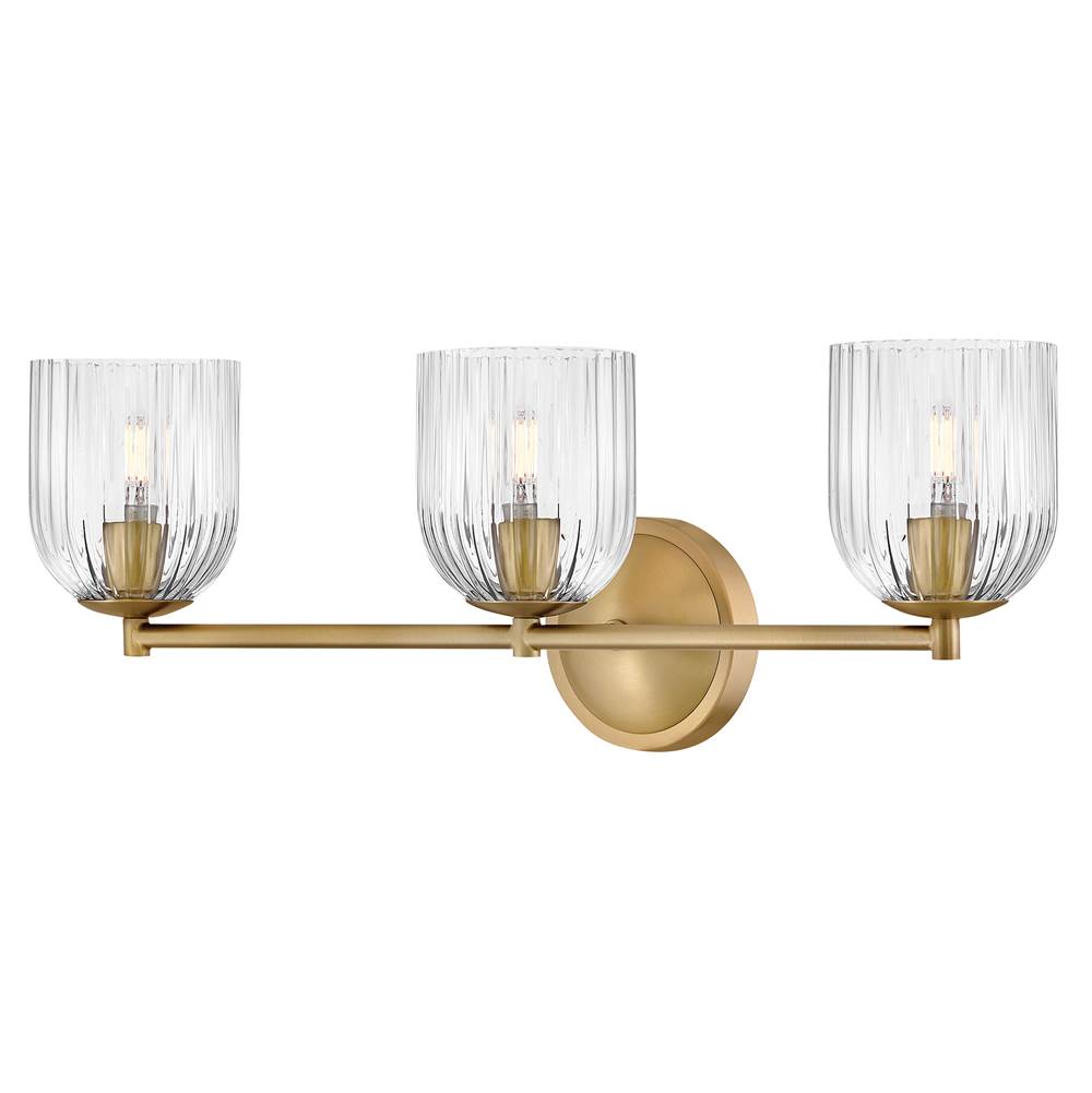 Hinkley Lighting 57473LCB Lacquered Brass Medium Three Light Vanity Image 2