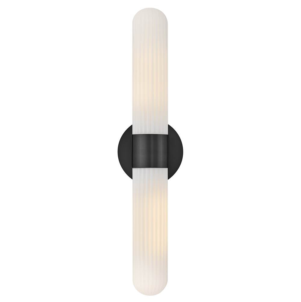 Hinkley Lighting 57482BK Black Large Two Light Sconce Image 1