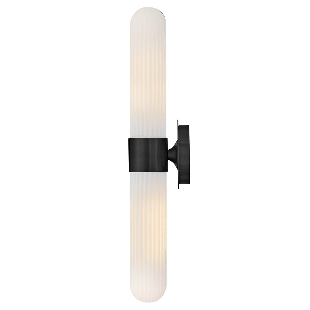 Hinkley Lighting 57482BK Black Large Two Light Sconce Image 3