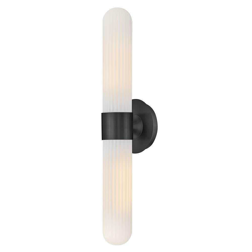 Hinkley Lighting 57482BK Black Large Two Light Sconce Image 2