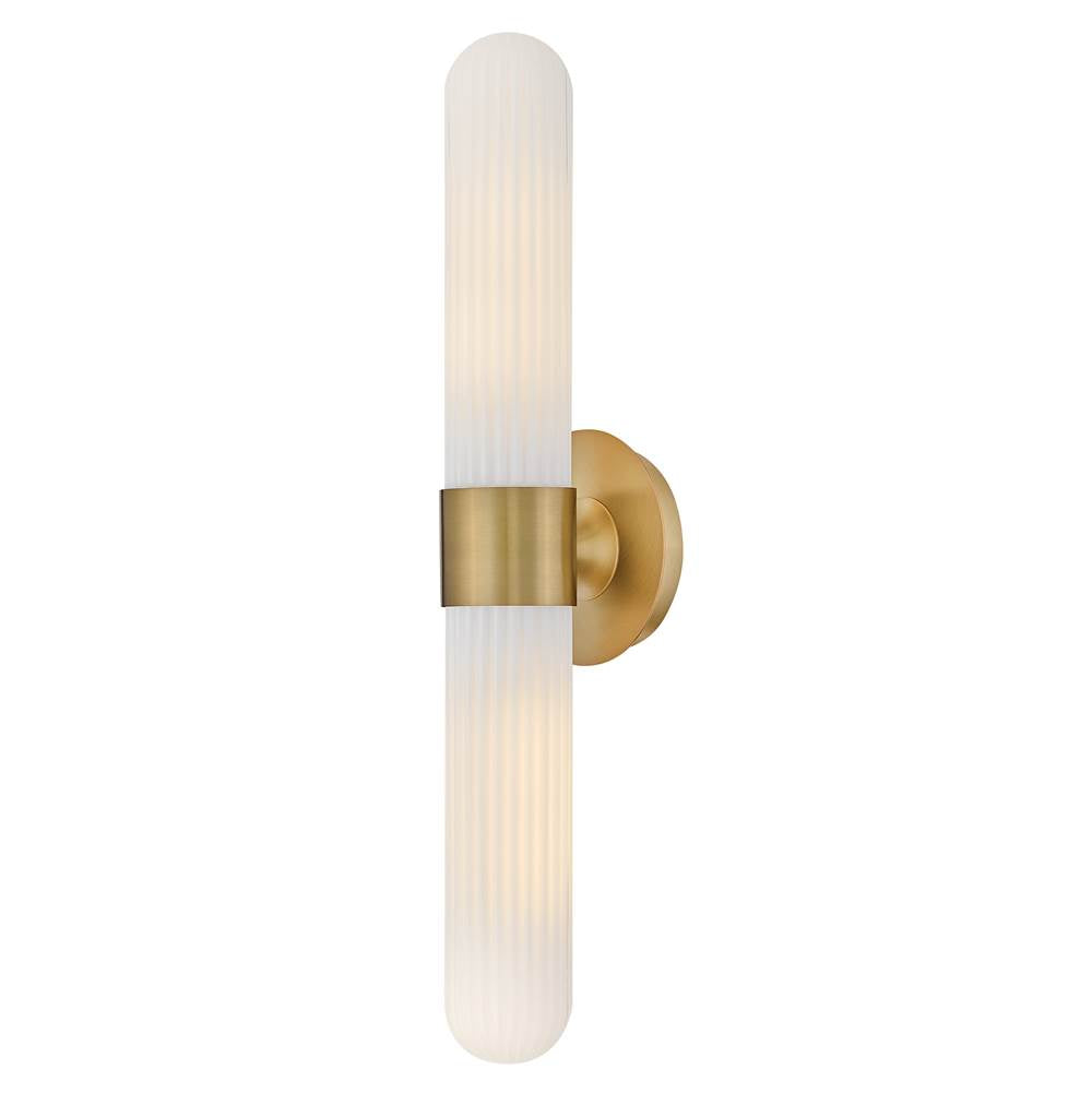 Hinkley Lighting 57482LCB Lacquered Brass Large Two Light Sconce Image 2