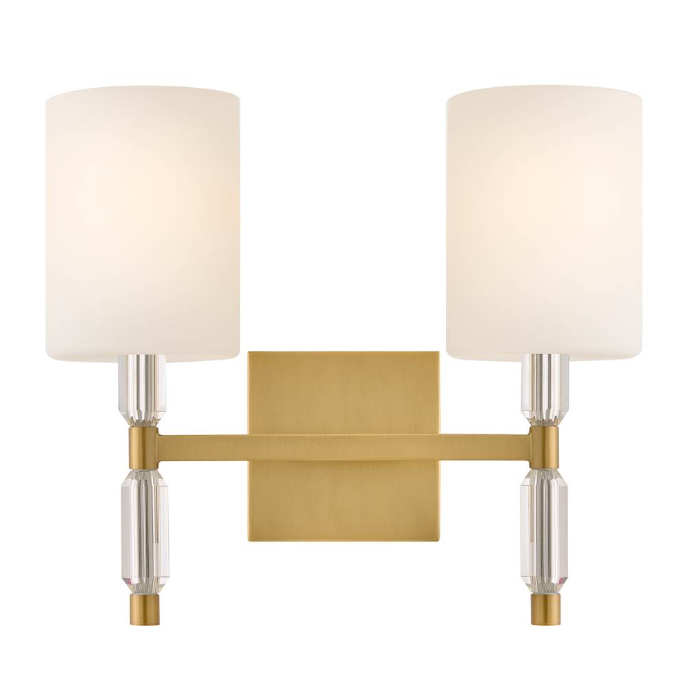 Hinkley Lighting 57612LCB Lacquered Brass Small Two Light Vanity Image 1