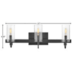 Hinkley Lighting 58063BK Black Three Light Vanity Image 3