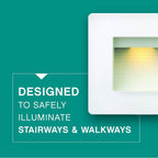 Hinkley Lighting Luna Step Light 120v Horizontal Double Gang 2700k