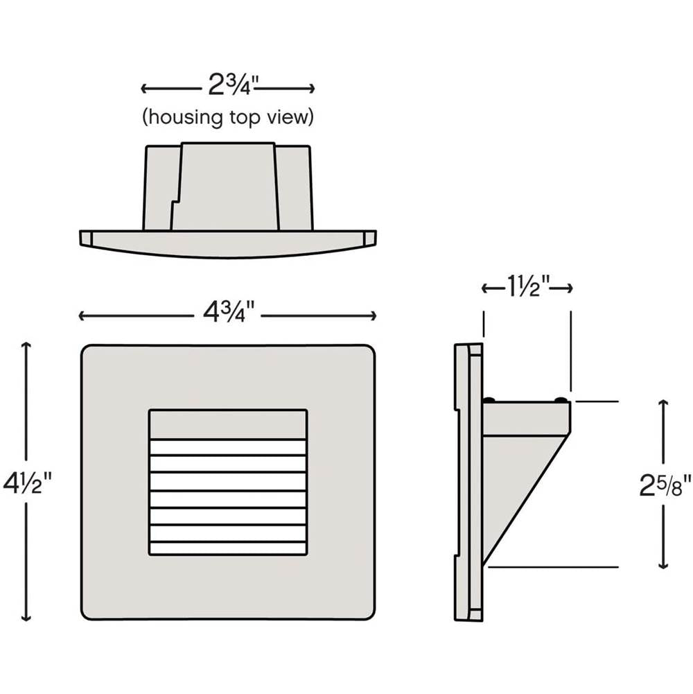 Hinkley Lighting 58506SW Satin White Luna Step Light 120v Horizontal Double Gang 2700k Image 4
