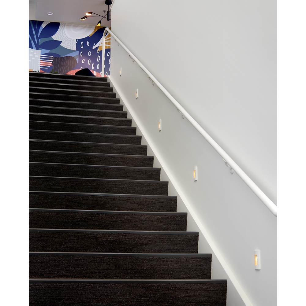 Hinkley Lighting 58506SW Satin White Luna Step Light 120v Horizontal Double Gang 2700k Image 2