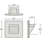 Hinkley Lighting 58506TT Titanium Luna Step Light 120v Horizontal Double Gang 2700k Image 4