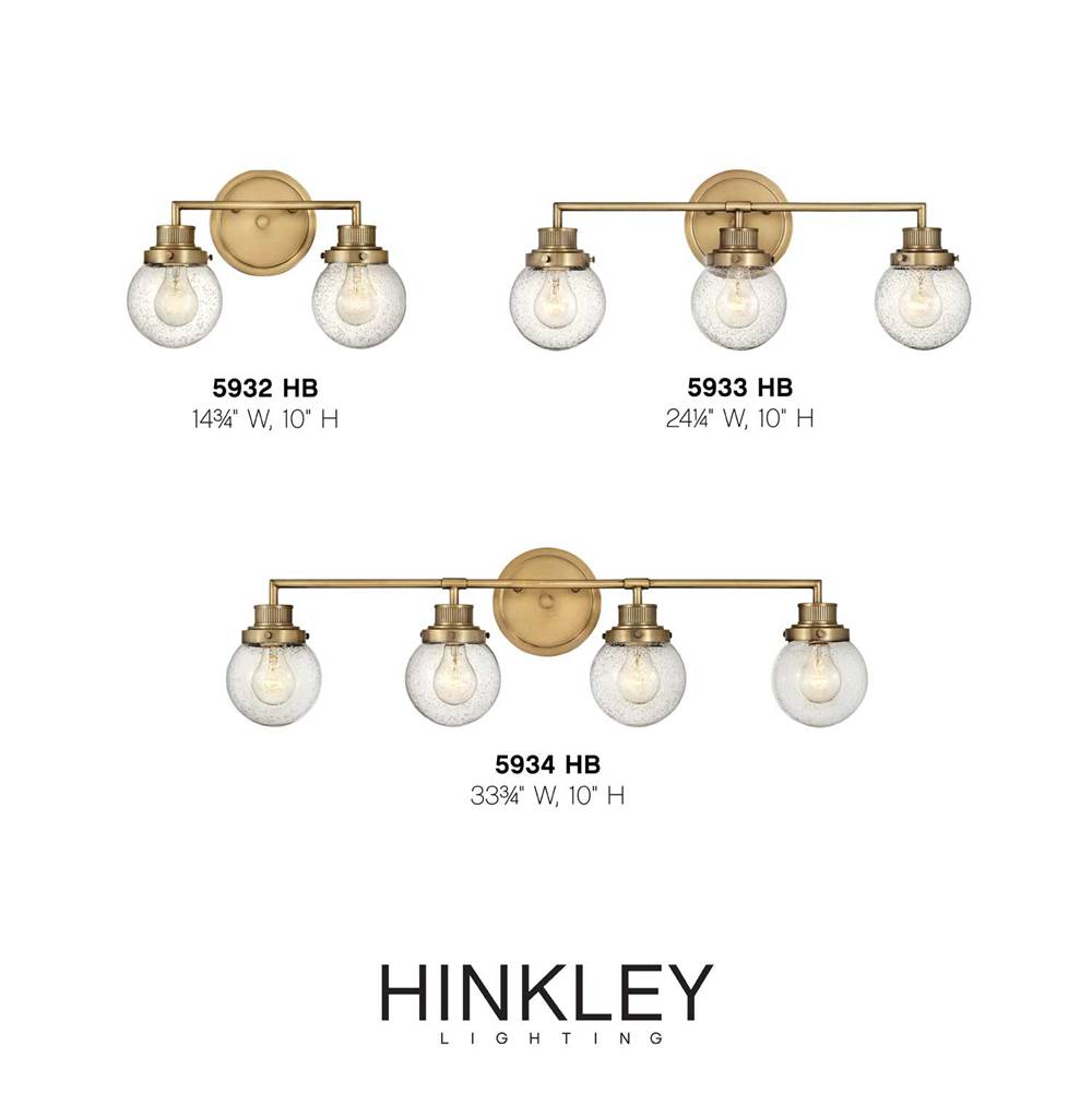 Hinkley Lighting 5932HB Heritage Brass Two Light Vanity Image 2