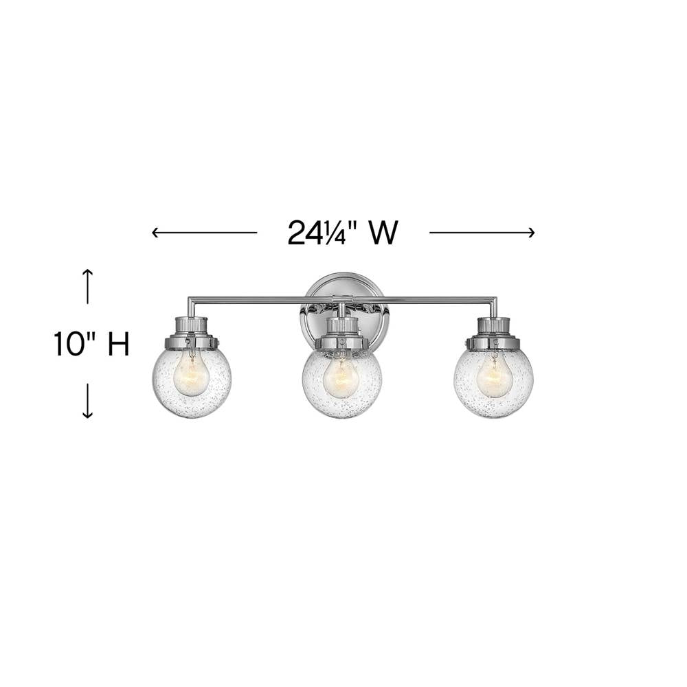 Hinkley Lighting Poppy Three Light Vanity