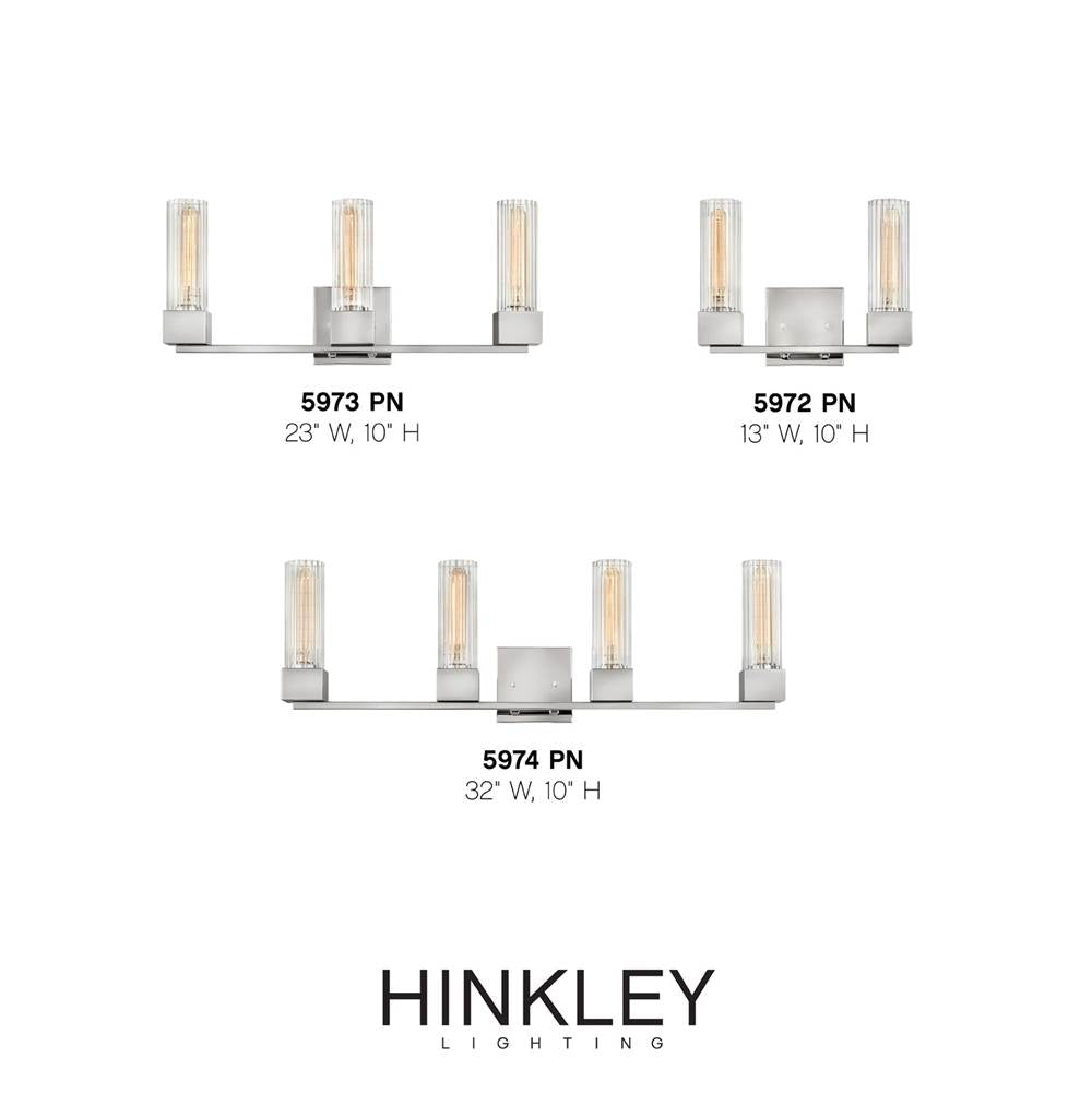 Hinkley Lighting 5972PN Polished Nickel Two Light Vanity Image 2