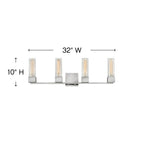 Hinkley Lighting Xander Four Light Vanity