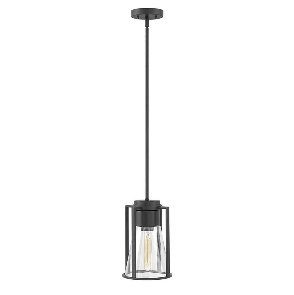 Hinkley Lighting 63307BK-CL Black With Clear Glass Small Pendant Image 1